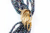 Black Pearl Tassel Necklace by Renata for Knightsbridge Rocks