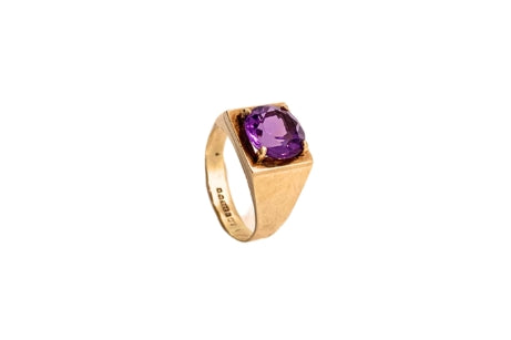 Amethyst Signet Ring