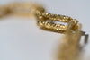 Gold Bark Effect Link Bracelet, 18 Carat Gold