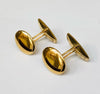 Oval Yellow Gold Cufflinks, 9 Carat, Made in Italy