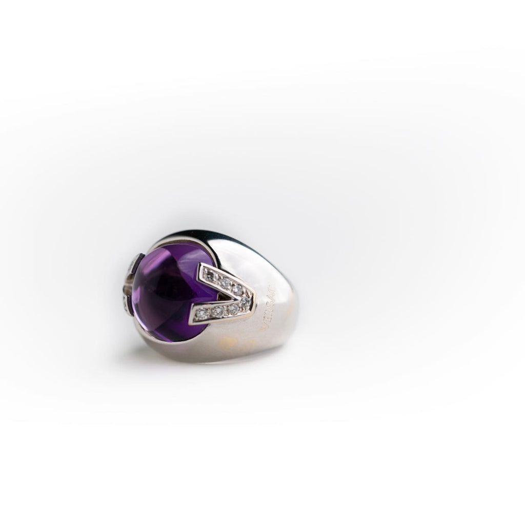 Amethyst Cabochon Ring by Versace